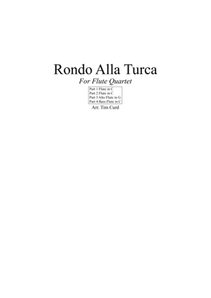 Book cover for Rondo Alla Turca. For Flute Quartet