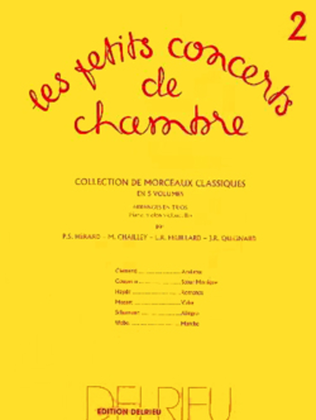 Book cover for Les petits concerts de chambre - Volume 2