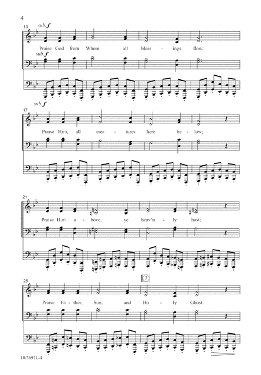Alleluia, Praise God! 4-Part scores gallery preview page 4
