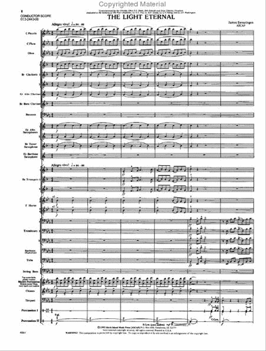 The Light Eternal Concert Band scores gallery preview page 2