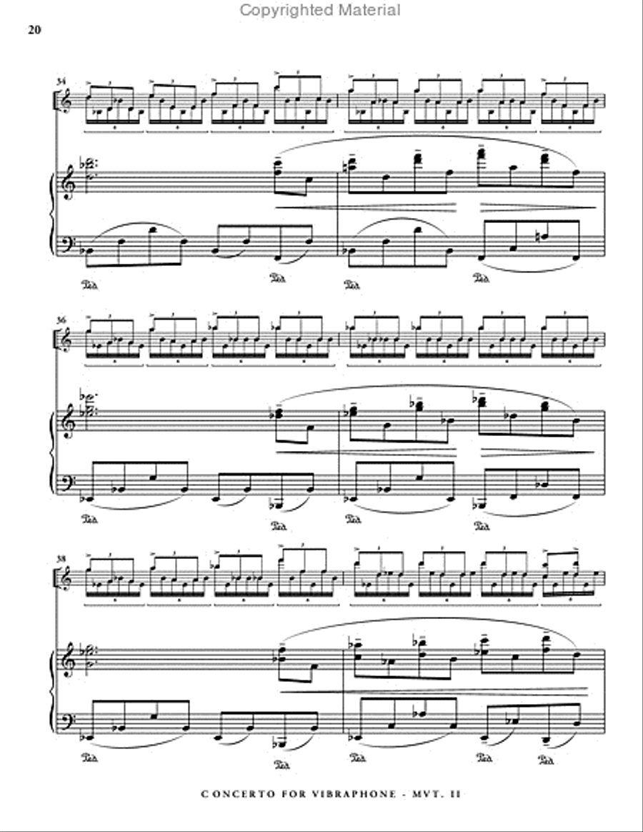 Concerto for Vibraphone (piano reduction) Percussion Ensemble scores gallery preview page 11