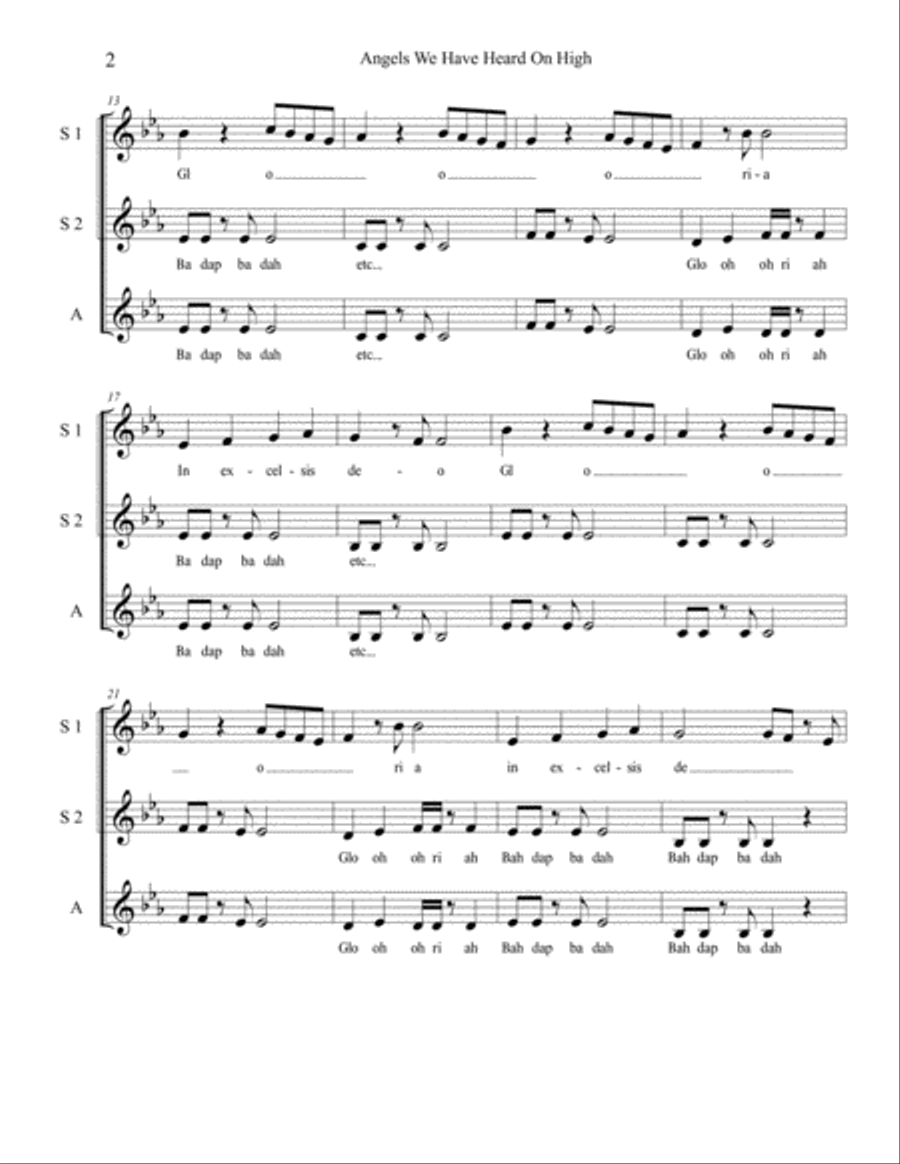 Angels We Have Heard on High SSA scores gallery preview page 2