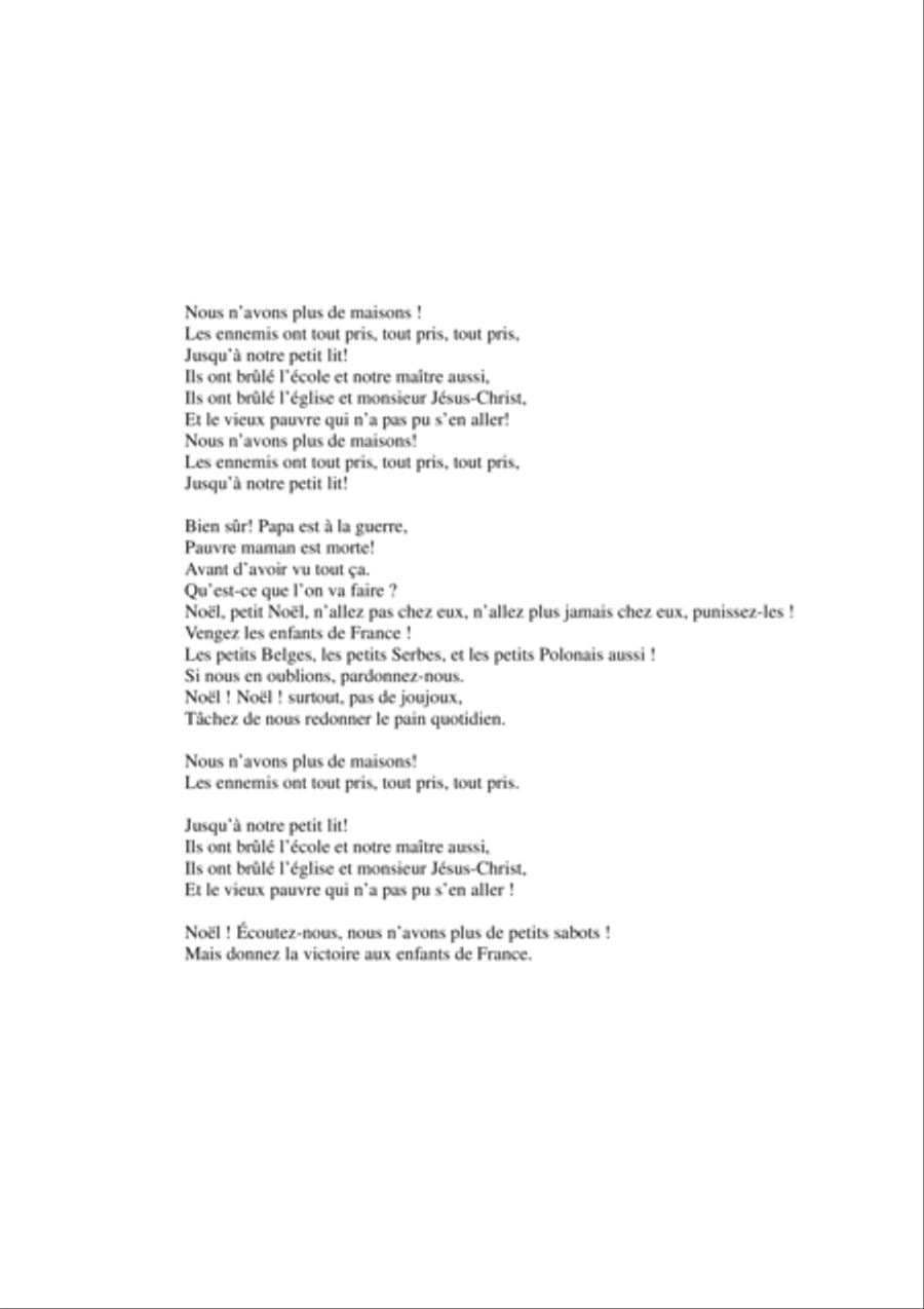 Claude Debussy: Noël des Enfants Qui N'ont Plus de Maisons for voice and piano High Voice scores gallery preview page 2