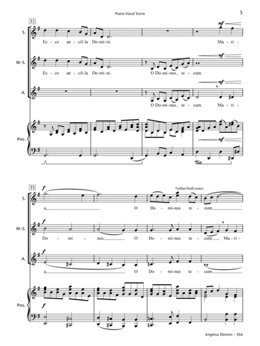 Angelus Domini (SSA Choir & Piano) image number null