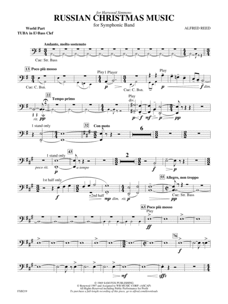 Russian Christmas Music: (wp) E-flat Tuba B.C.