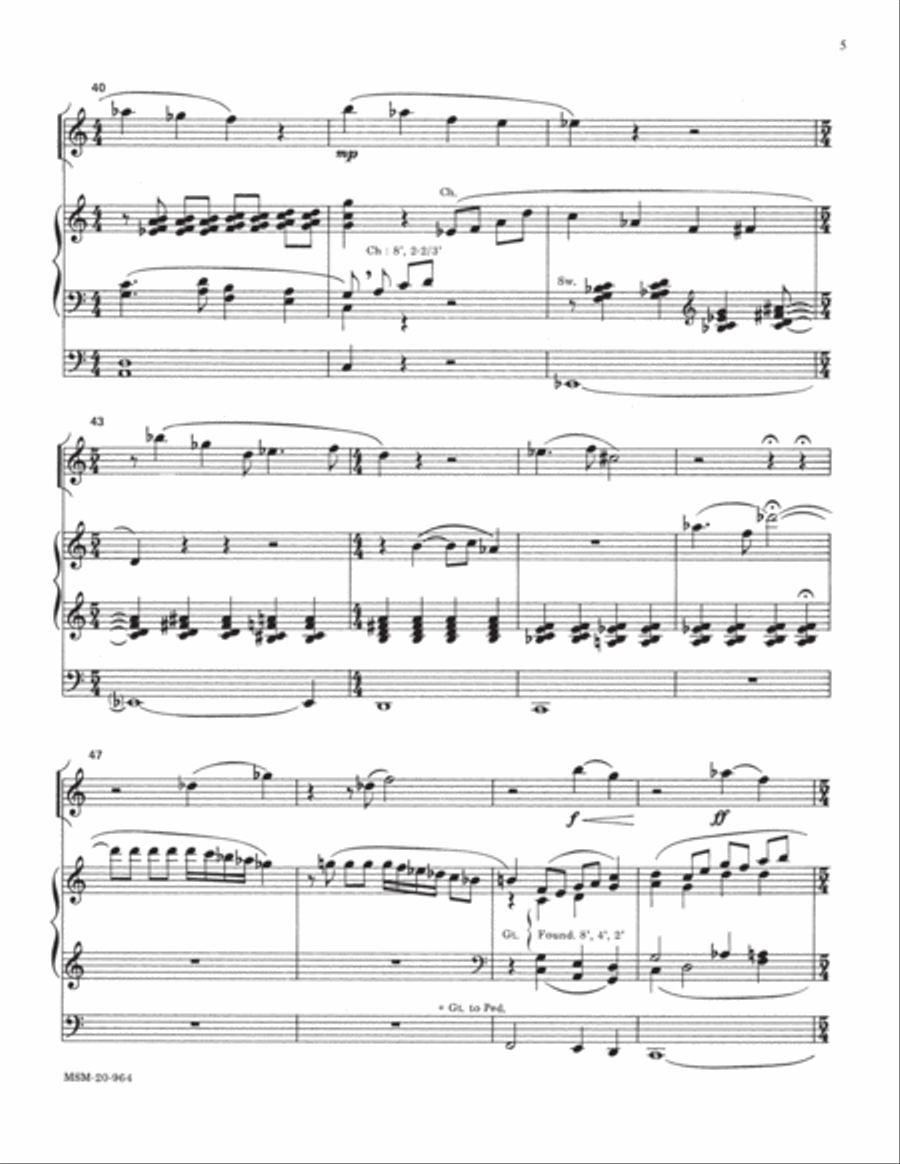 Reflections for Oboe and Organ Oboe scores gallery preview page 5