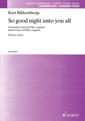 Book cover for So good night unto you all