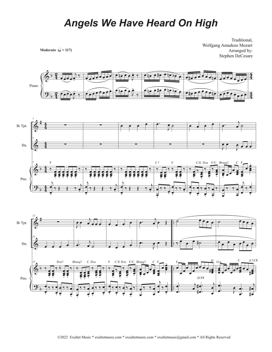 Christmas Around The World (Duet for Bb-Trumpet and French Horn) Brass Duet scores gallery preview page 2