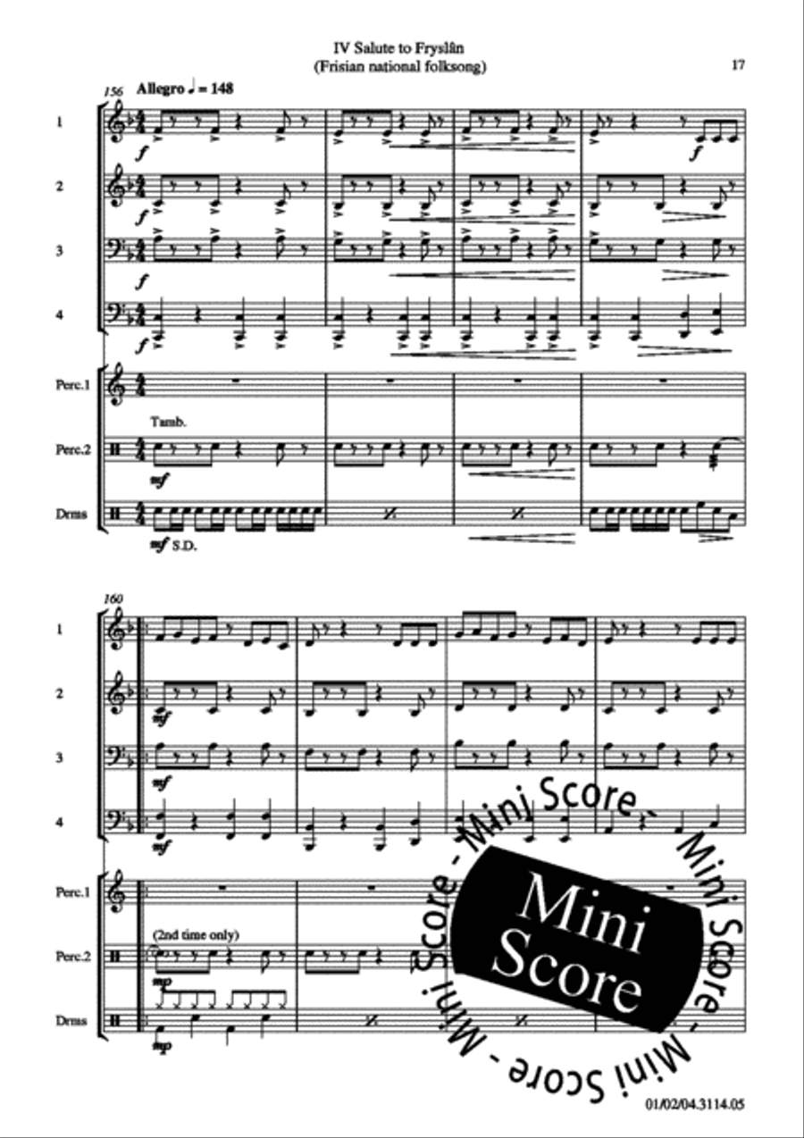 Frisian Dances Brass Band scores gallery preview page 21