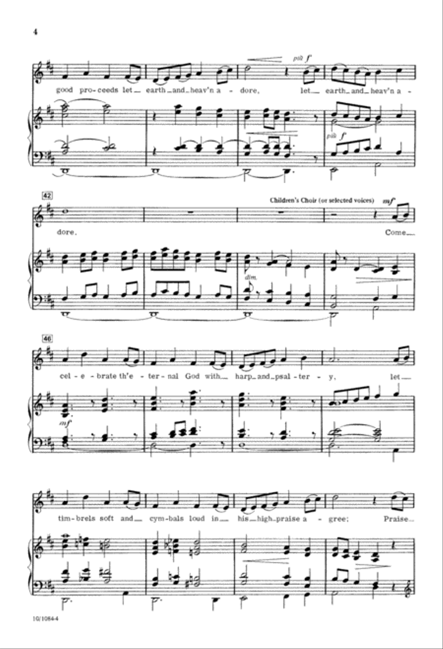 O Praise the Lord Who Reigns Above 4-Part scores gallery preview page 4