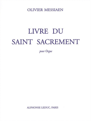 Book cover for Livre Du Saint Sacrement Pour Orgue