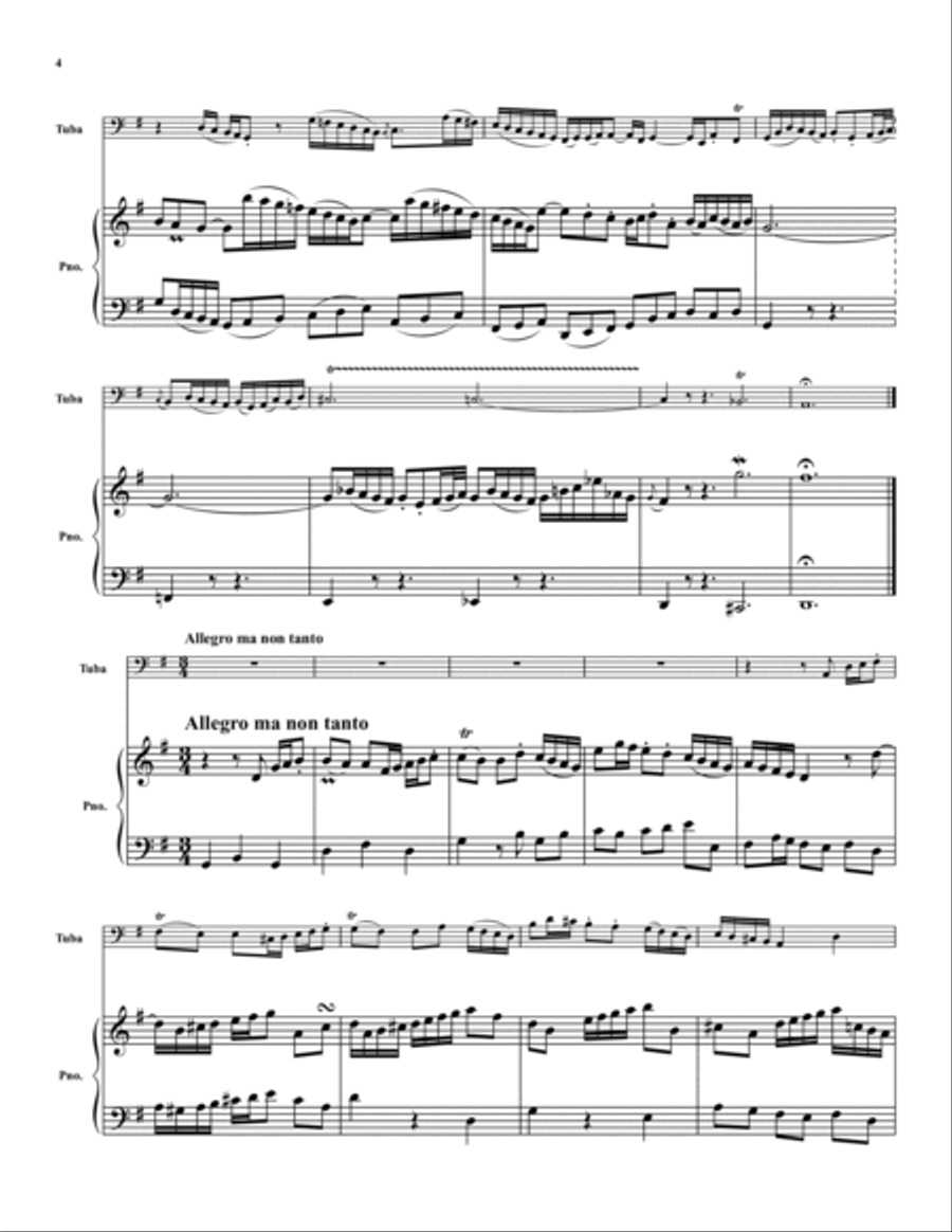 Three Sonatas BWV 1027,1028, 1029 Tuba scores gallery preview page 4