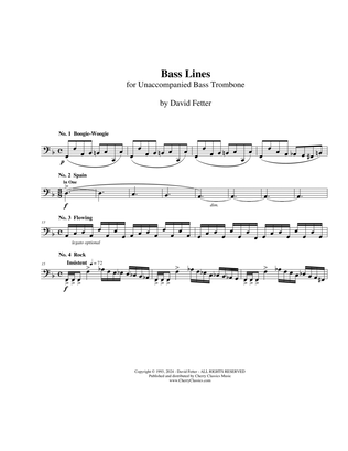 Bass Lines for Unaccompanied Bass Trombone
