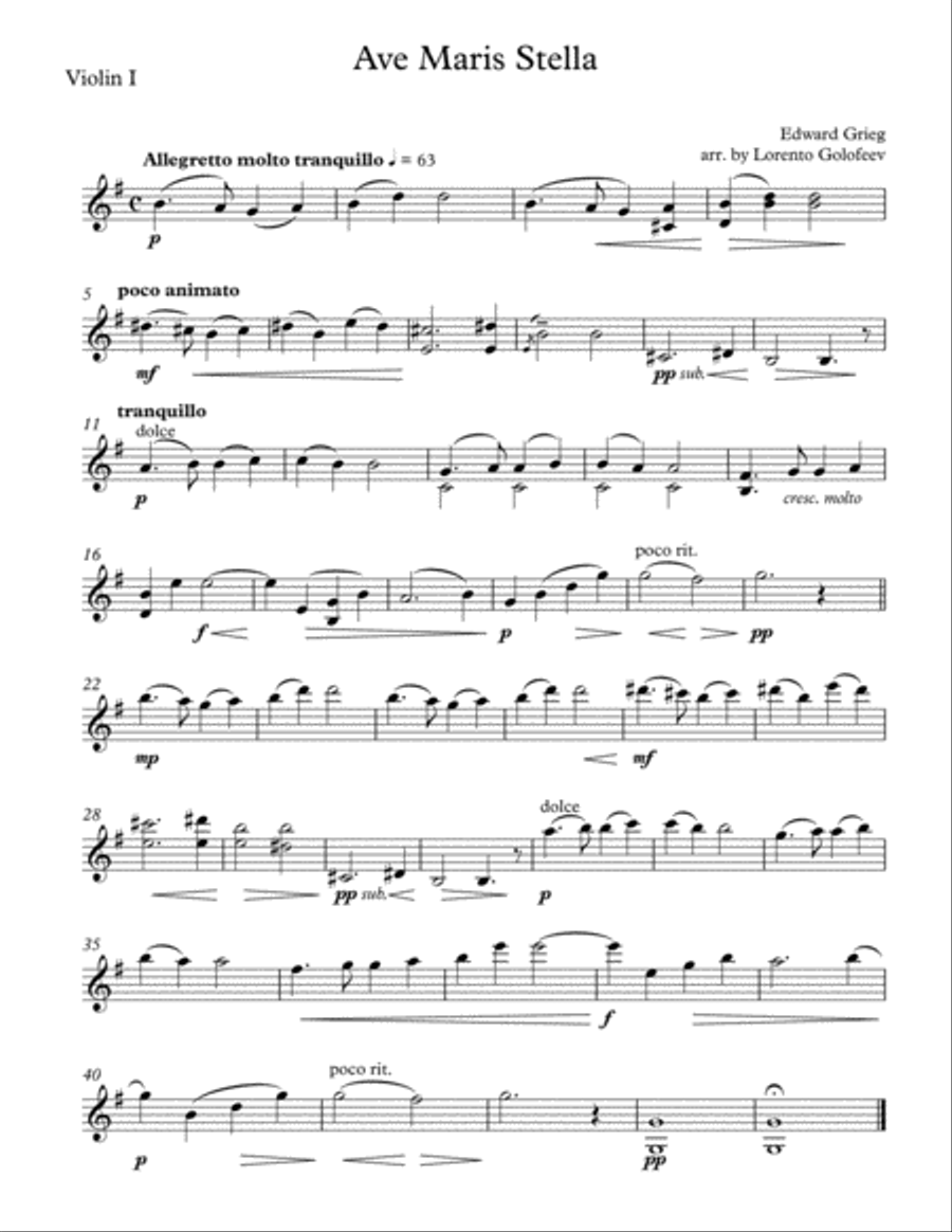Ave Maris Stella Ave Maris Stella String Quartet scores gallery preview page 1
