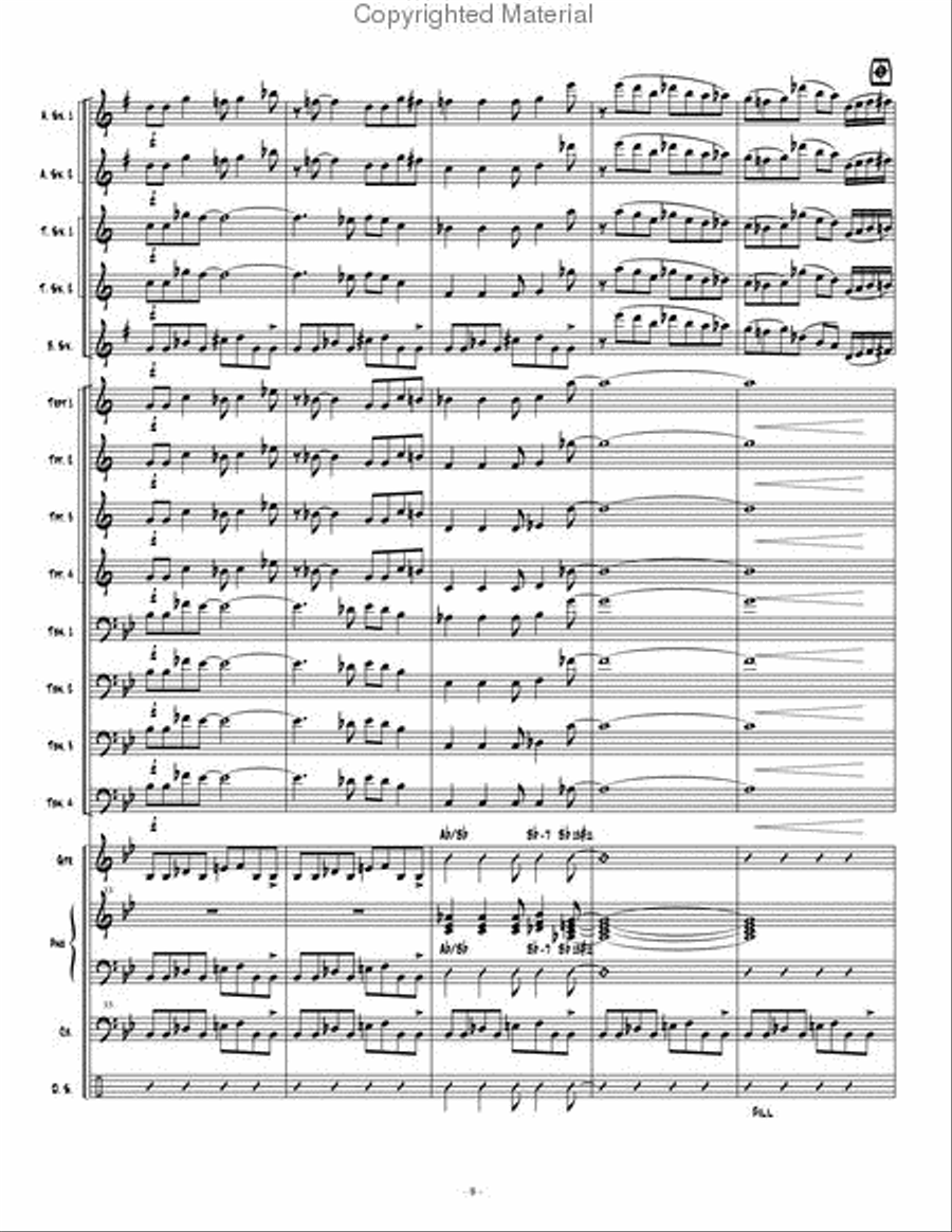 Espionage 1 Jazz Ensemble scores gallery preview page 9
