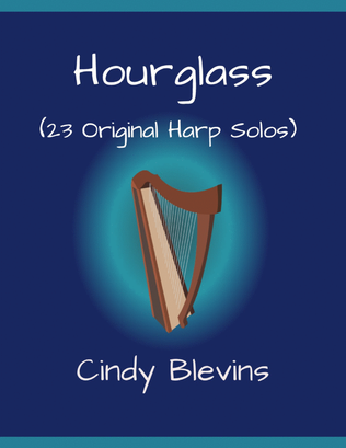 Book cover for Hourglass, 23 original solos for Lever or Pedal Harp