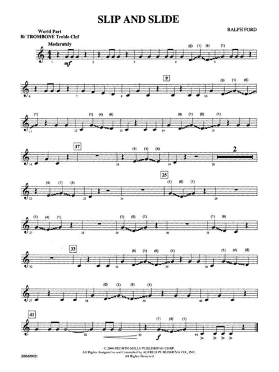 B deals on trombone