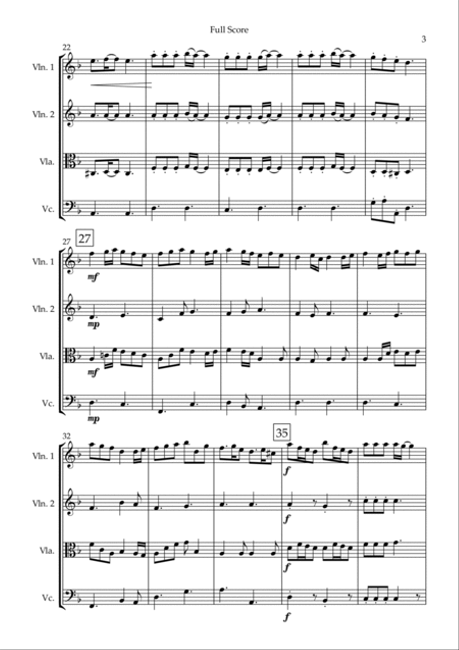 He's A Pirate String Quartet scores gallery preview page 3