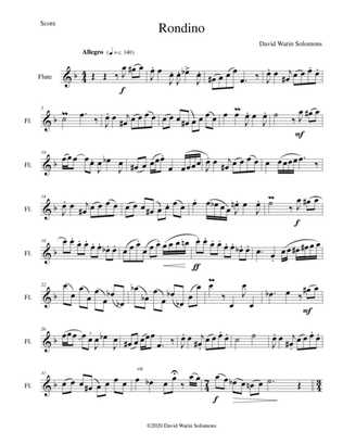 Rondino for solo flute