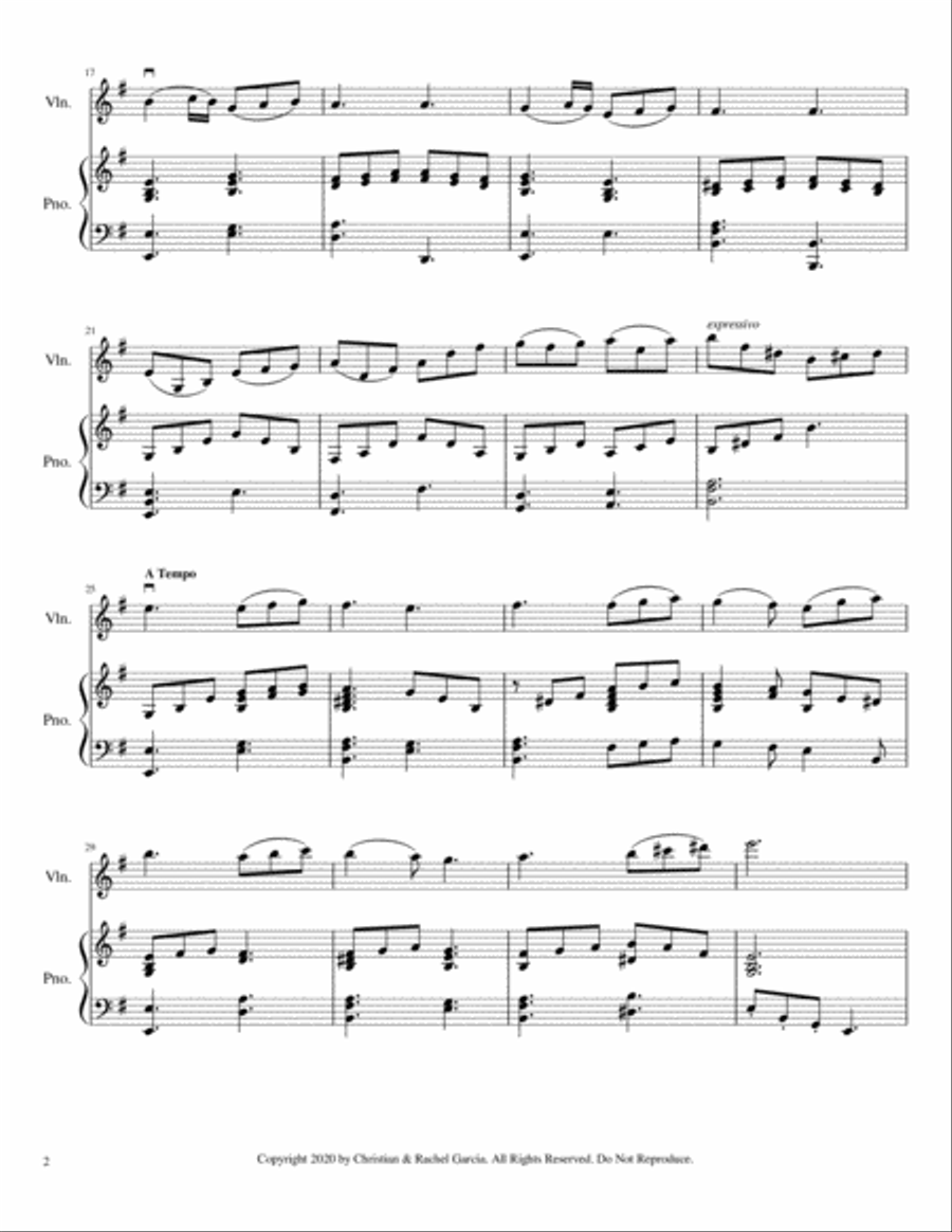 Oh the Deep, Deep Love of Jesus String Duet scores gallery preview page 3