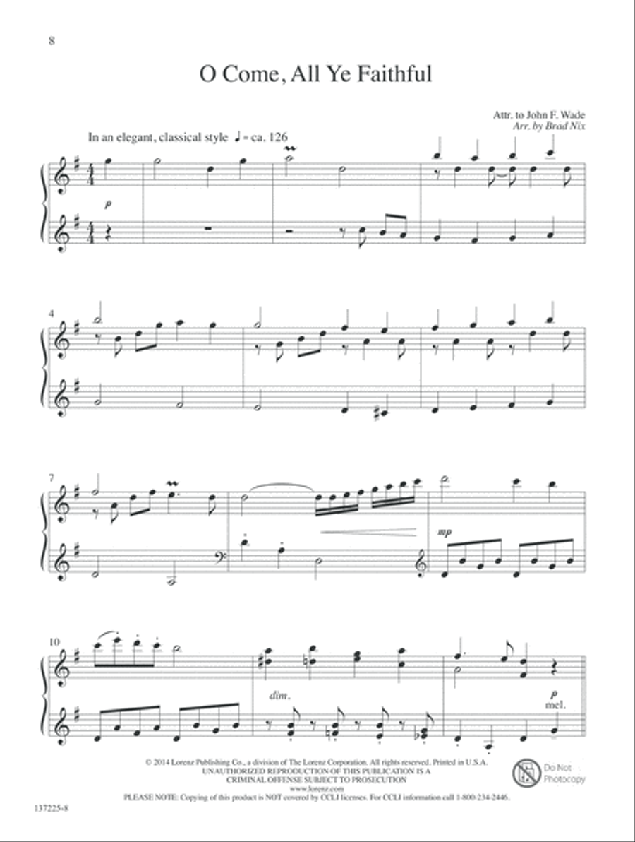 Born the King of Angels Piano Solo scores gallery preview page 7
