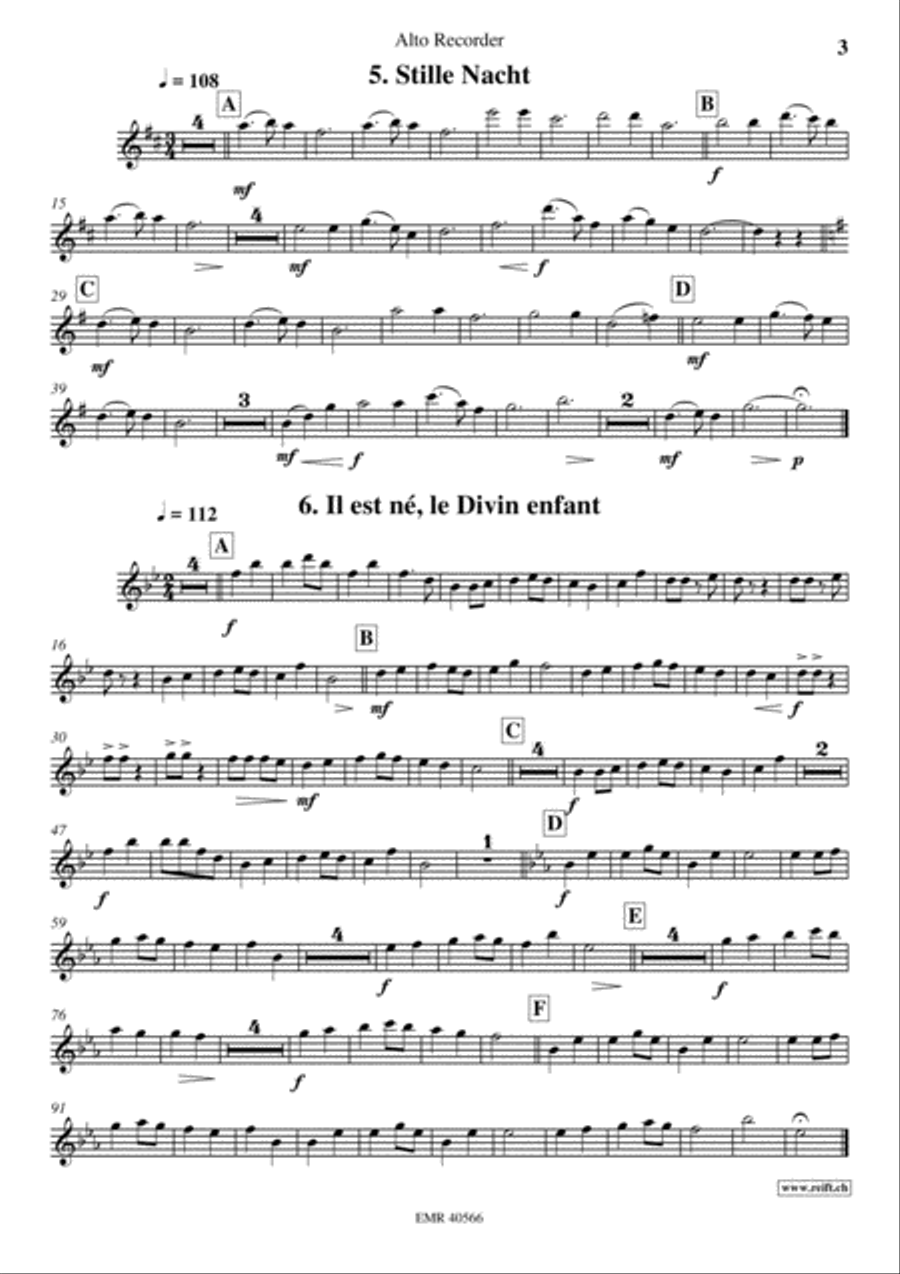 18 Christmas Songs Alto Recorder scores gallery preview page 4
