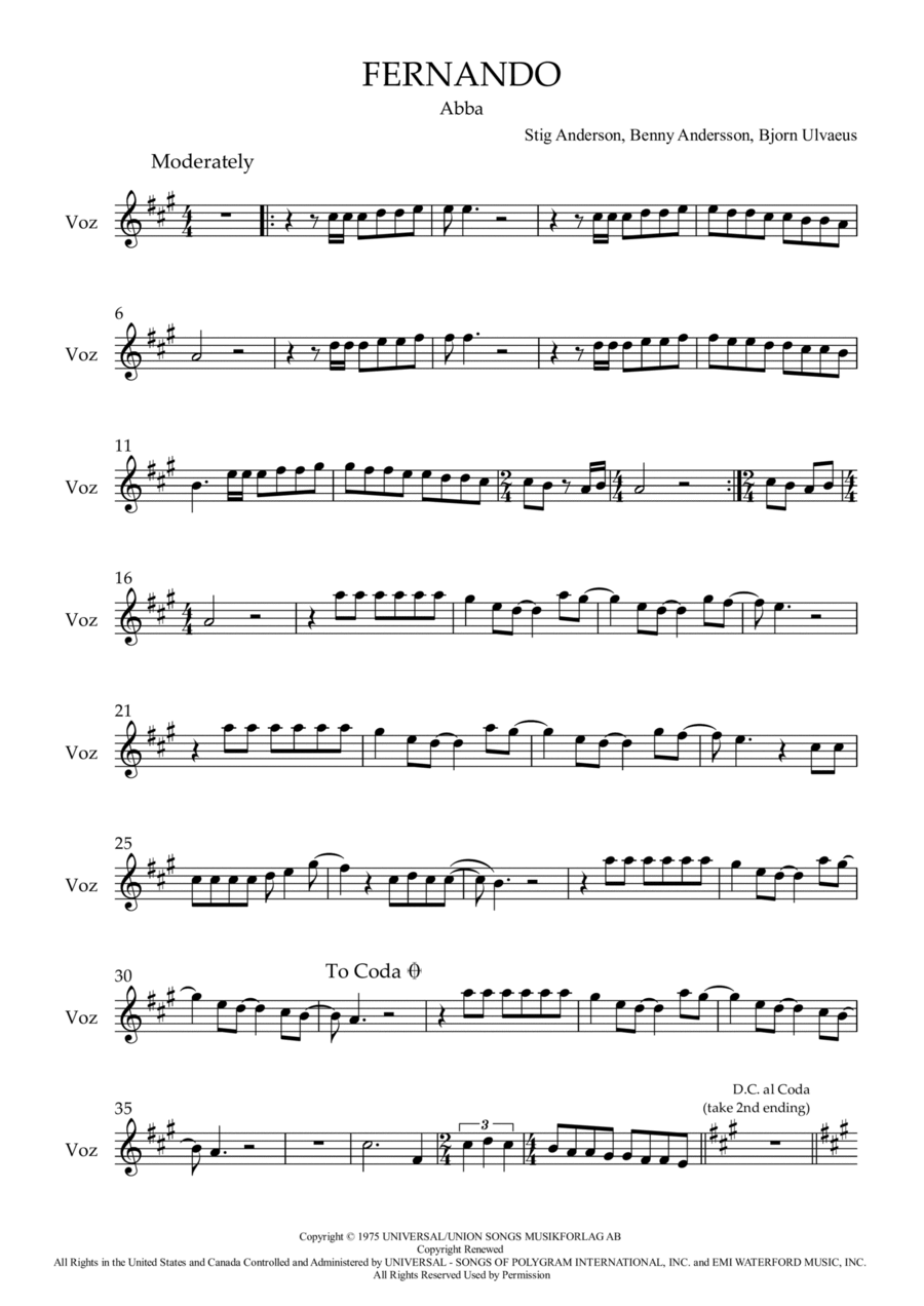Fernando Piano scores gallery preview page 1