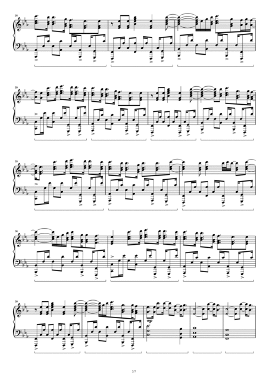 Afire Love Afire Love Piano Solo scores gallery preview page 2