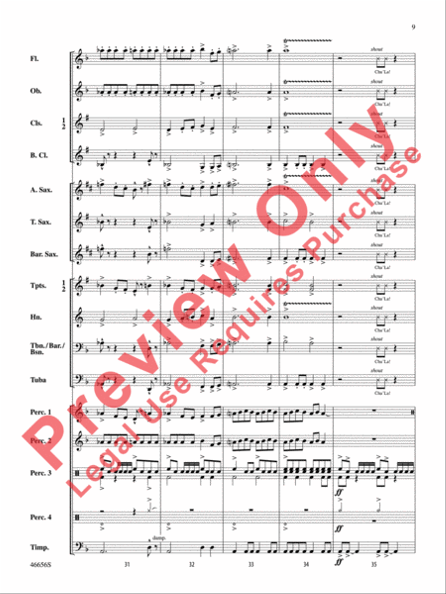 Cha'La Concert Band scores gallery preview page 10