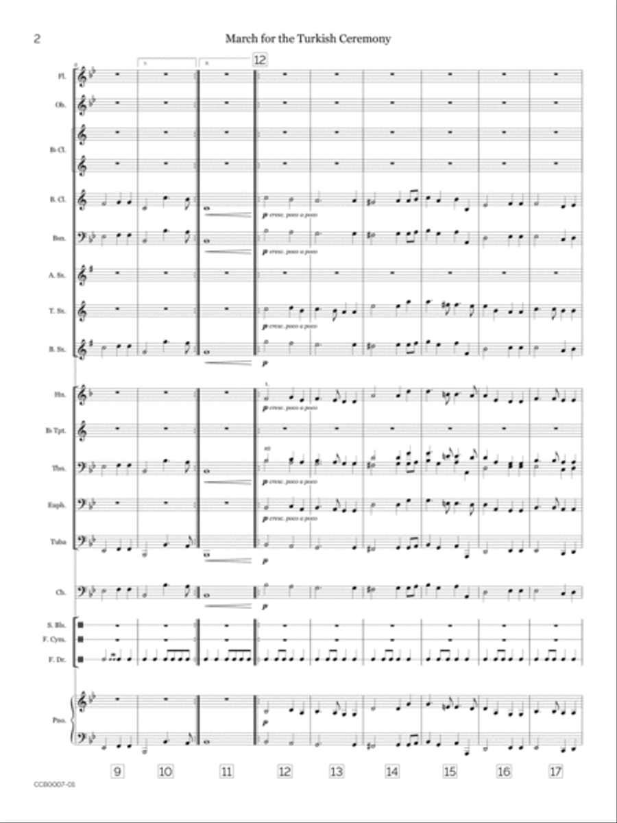 March for the Turkish Ceremony Concert Band scores gallery preview page 5