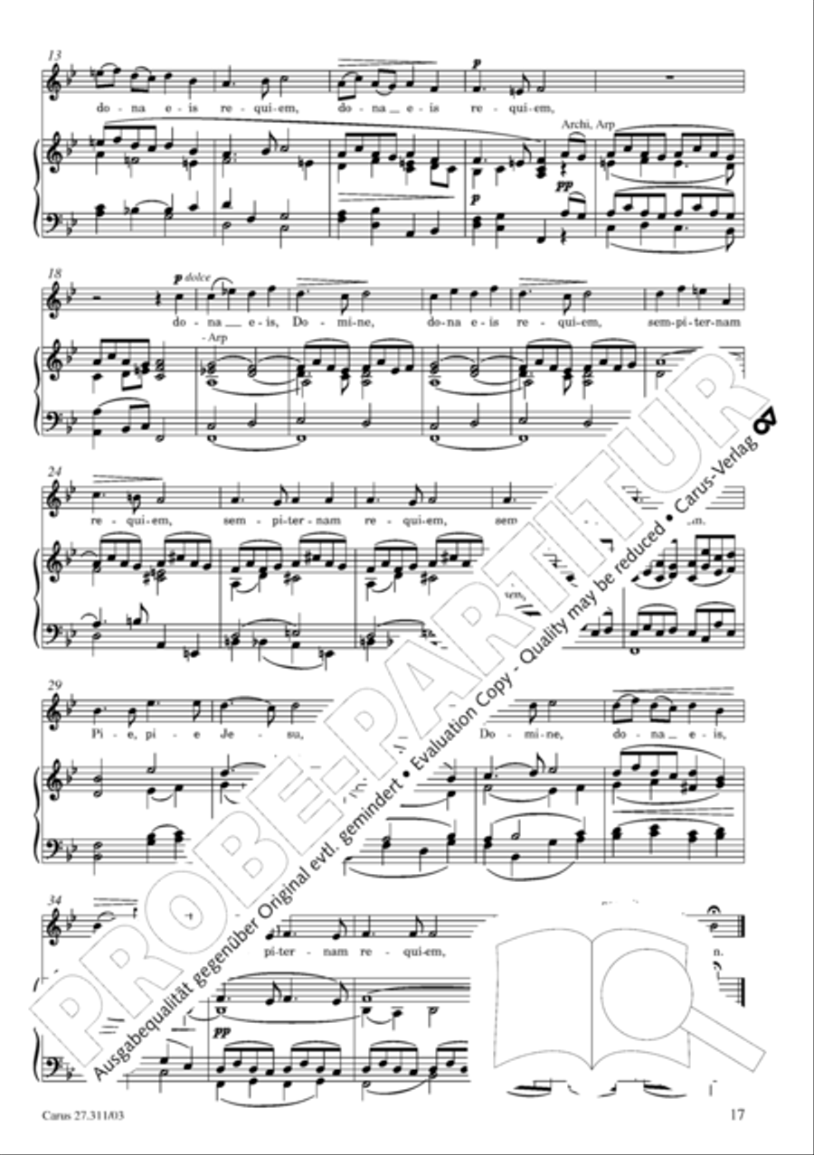 Requiem - church version (Requiem. Fassung mit kleinem Orchester) Requiem - church version (Requiem. Fassung mit kleinem Orchester) 4-Part scores gallery preview page 18