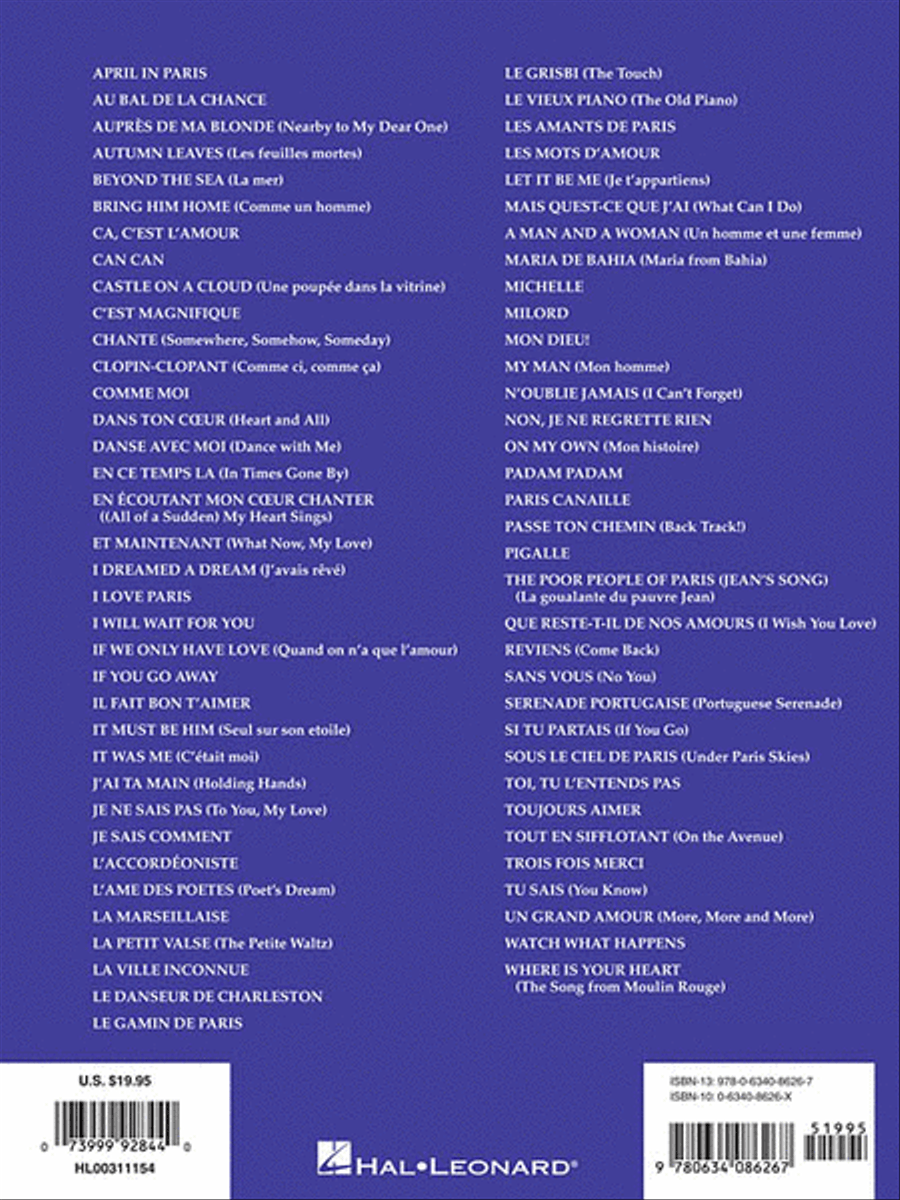The Big Book of French Songs Piano, Vocal, Guitar scores gallery preview page 2