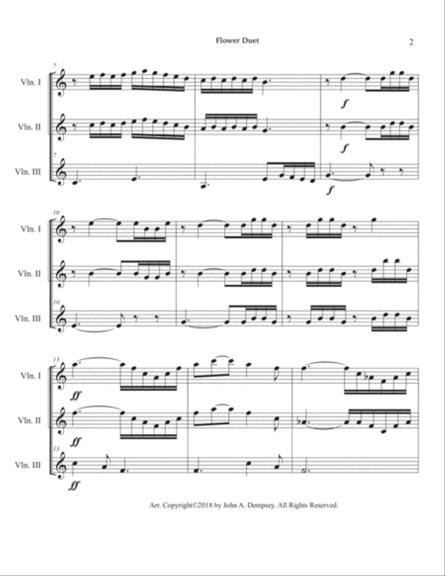 Flower Duet (Violin Trio) String Trio scores gallery preview page 6