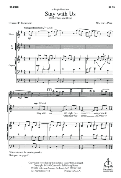 Stay with Us - SATB image number null