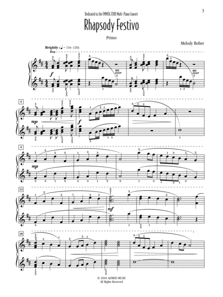 Rhapsody Festivo Piano Solo - Sheet Music