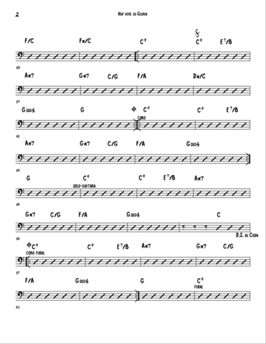 Hoy vere su gloria Unison Choir scores gallery preview page 2