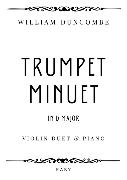Duncombe - Trumpet Menuet in D Major - Easy image number null