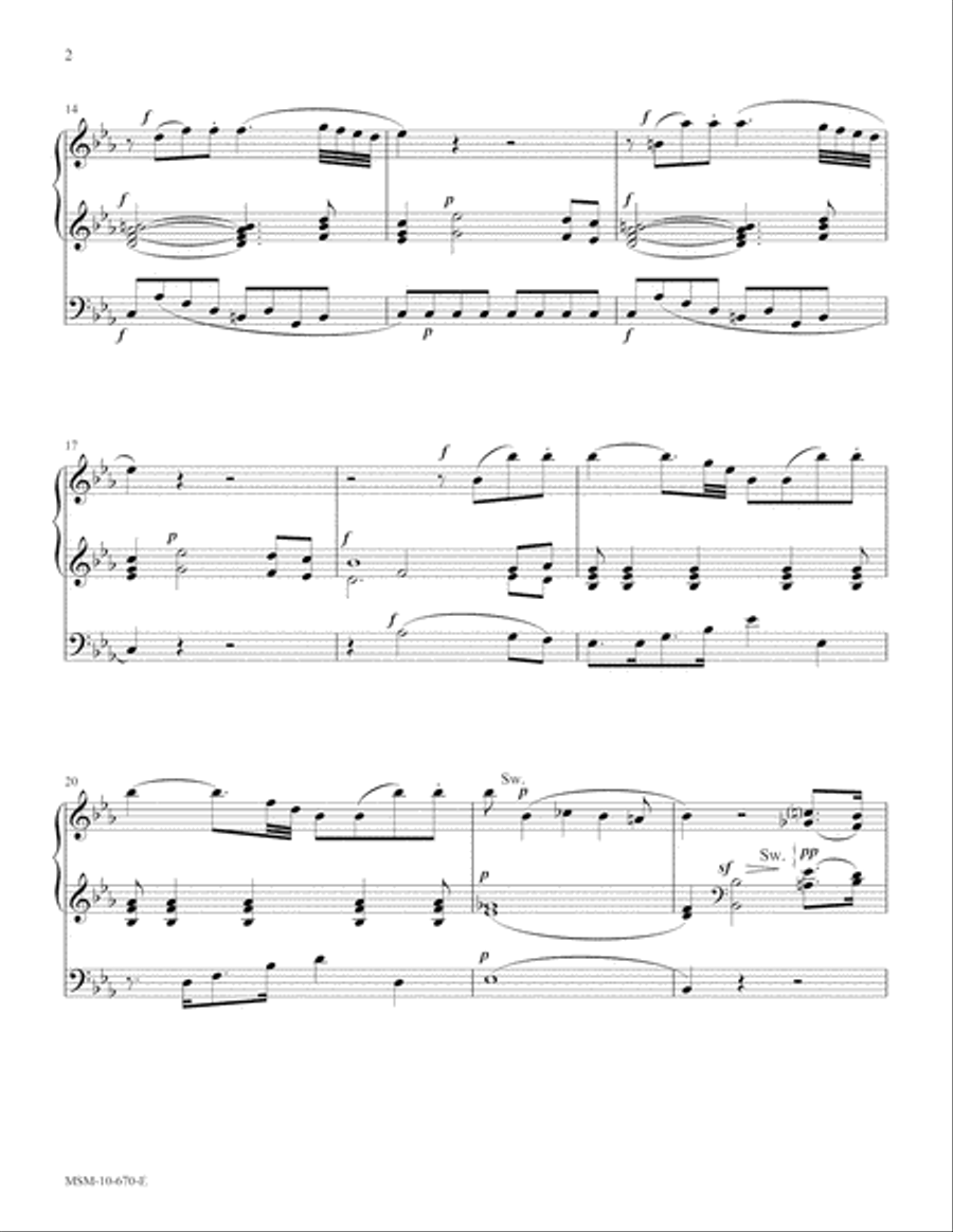 Masonic Funeral Music (Maurerische Trauermusik) Organ scores gallery preview page 2