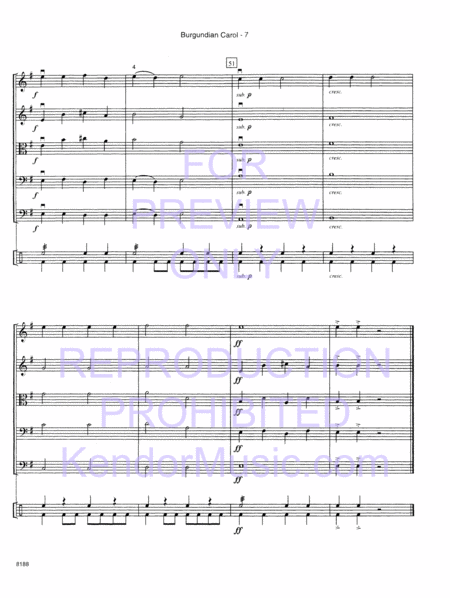 Burgundian Carol (Sing We Now Of Christmas) (Full Score)