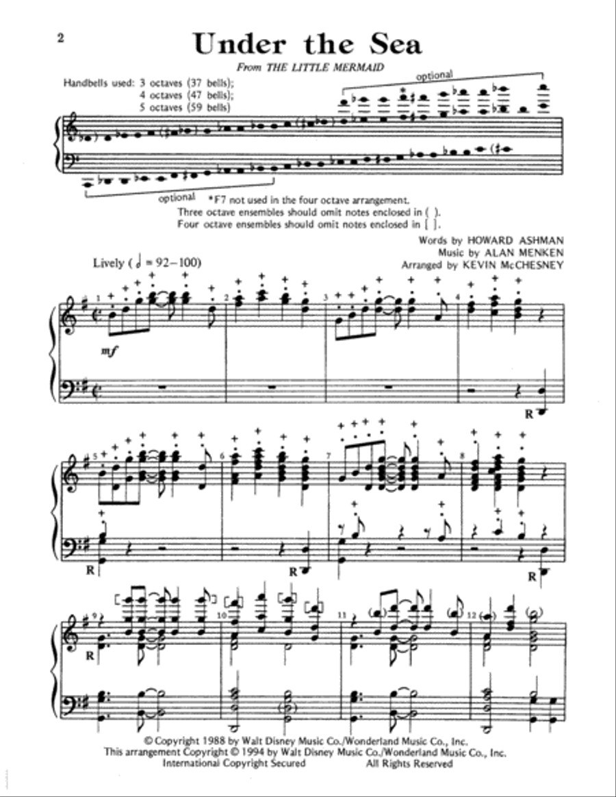 Under the Sea Under the Sea 5-Octaves scores gallery preview page 2