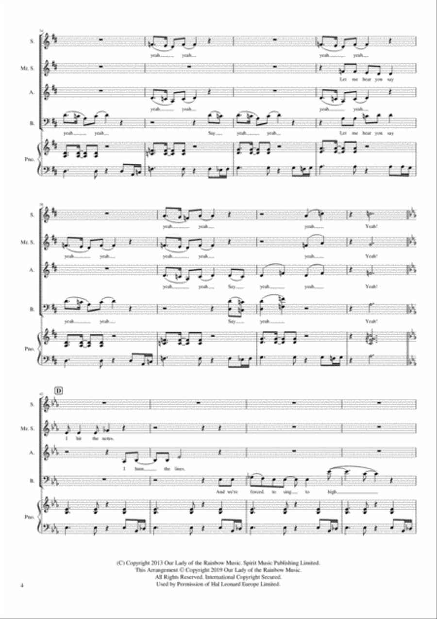 Everybody Say Yeah Everybody Say Yeah 4-Part scores gallery preview page 4