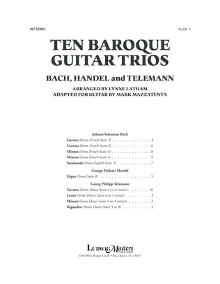 Book cover for Ten Baroque Guitar Trios