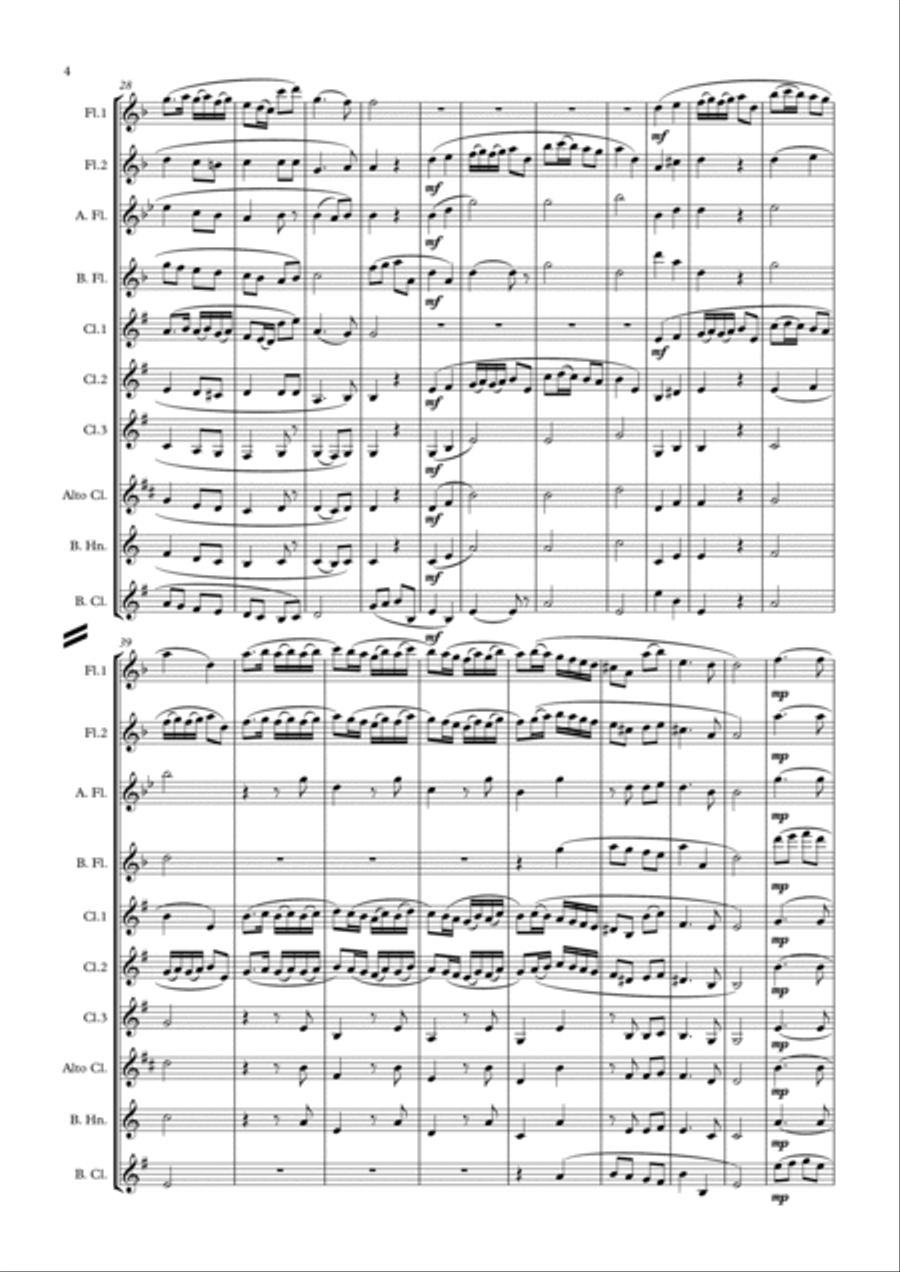 Charmant Papillon Woodwind Ensemble scores gallery preview page 4