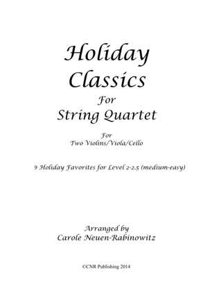 Book cover for Holiday Classics for String Quartet