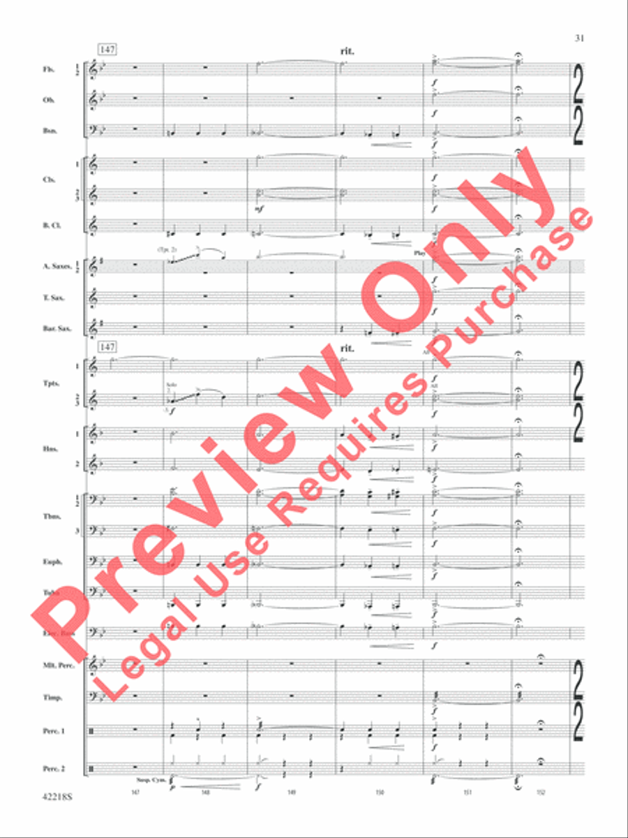 Tower of Power Greatest Hits Concert Band scores gallery preview page 32