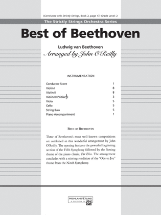 Book cover for Best of Beethoven: Score