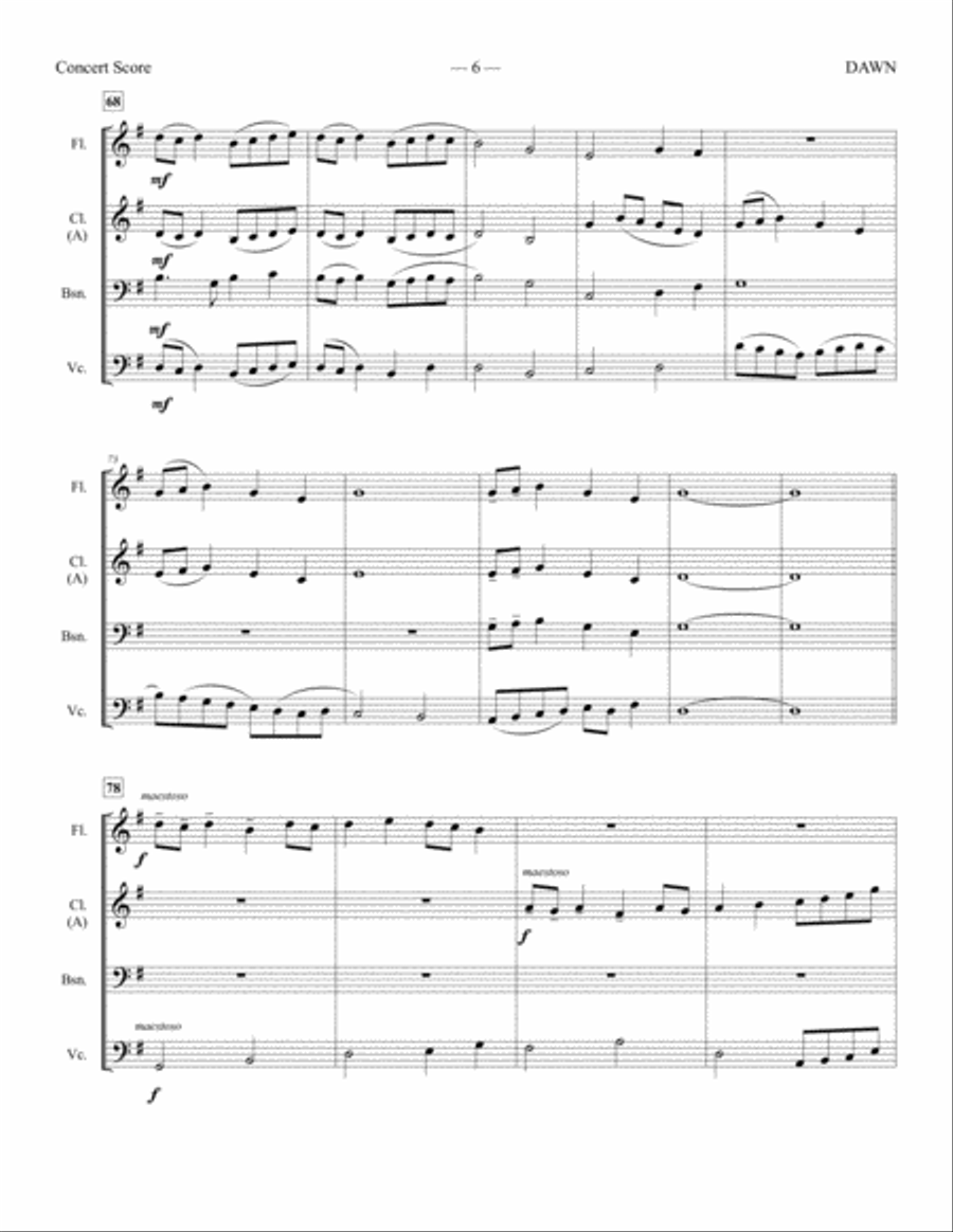 Dawn Dawn Small Ensemble scores gallery preview page 6