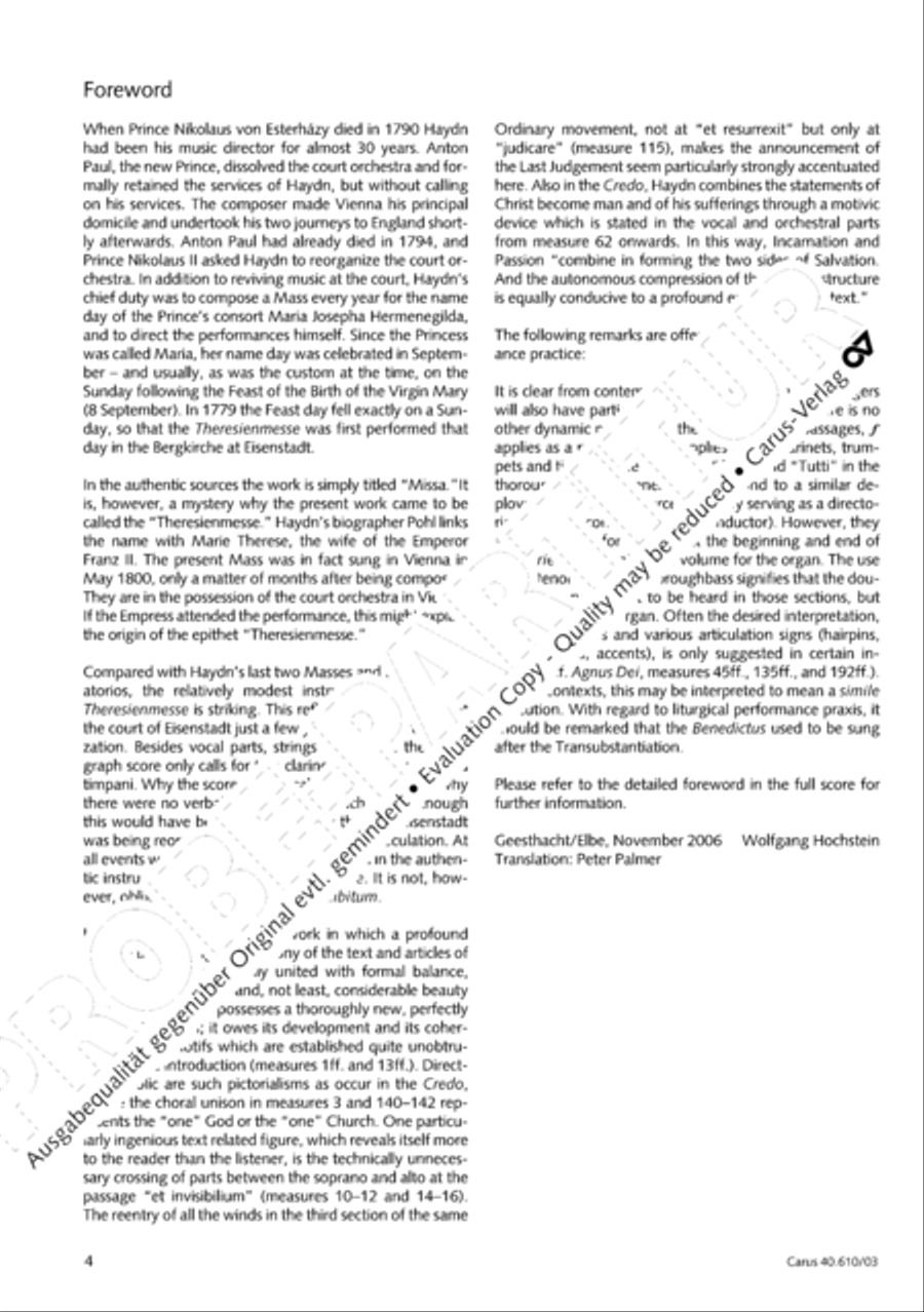 Theresienmesse in B 4-Part scores gallery preview page 5