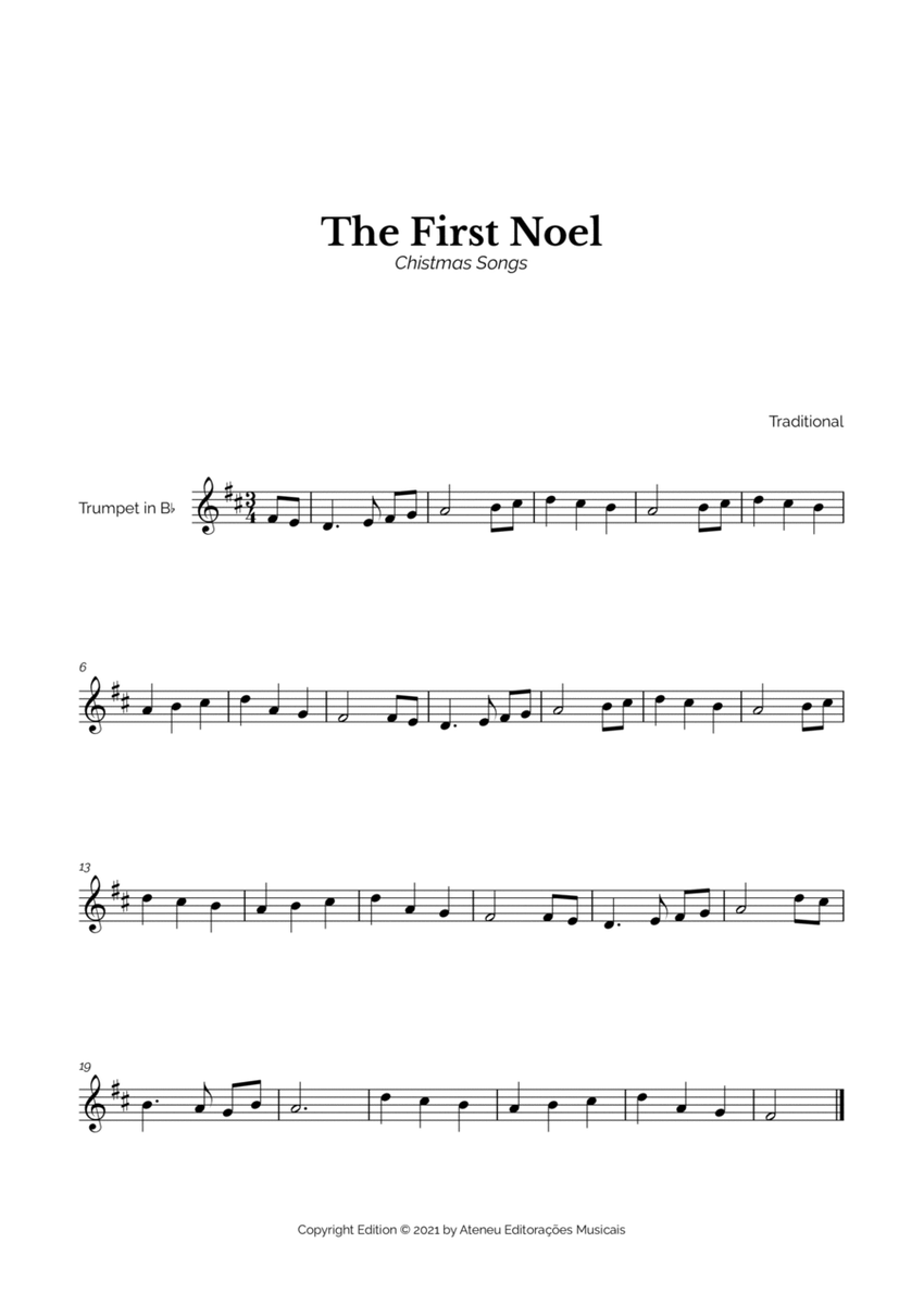 The First Noel for Easy Trumpet Solo image number null