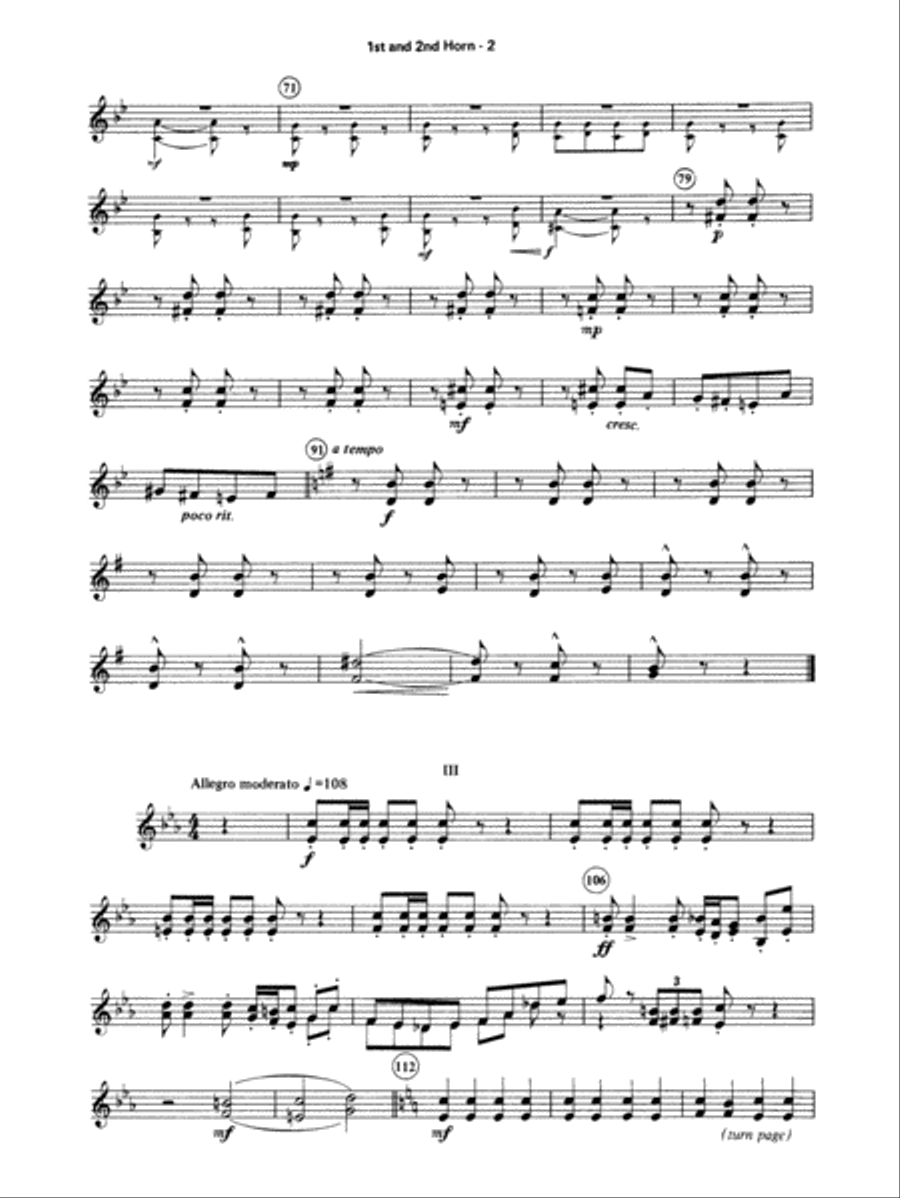 Carmen Suite: 1st & 2nd F Horns Concert Band scores gallery preview page 2
